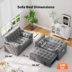 3-in-1 Convertible Sleeper Sofa Bed