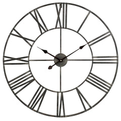 Modern Round Metal Wall Clock, Decorative Circular Hanging Clock for Living Room, Bedroom and Office