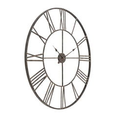 Modern Round Metal Wall Clock, Decorative Circular Hanging Clock for Living Room, Bedroom and Office