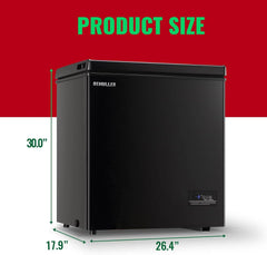 5.0 Cu. Ft. Chest Freezer with 2 Removable Stainless Steel Baskets, Electronic Control, 41°F to -15°F, Black