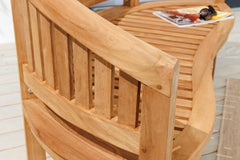 riess-ambiente.de Massive Gartenbank XXL Empire Teak 150cm Natur Teakholz