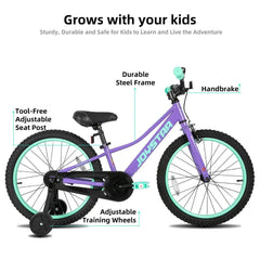 20-Inch Kids Bike with Training Wheels