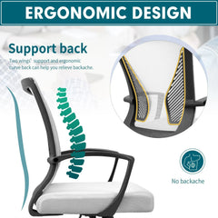 Ergonomic Mesh Office Chair with Lumbar Support, Breathable Computer Desk Chair