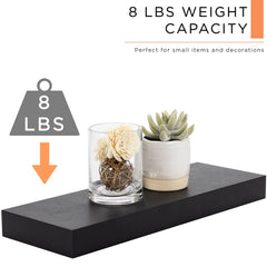 16 Inch Floating Wall Shelves, 3 Pack Farmhouse Hanging Display and Storage Shelves