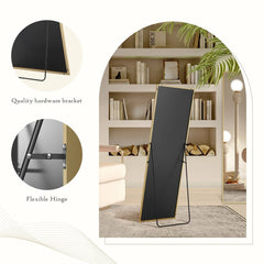 Full Length Mirror with Stand, Aluminum Alloy Frame Full Body Floor Mirror for Bedroom and Cloakroom