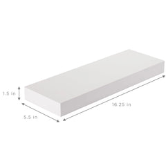 16 Inch Floating Wall Shelves, 3 Pack Farmhouse Hanging Display and Storage Shelves
