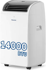 Newentor mobile Klimaanlage 14000 BTU, Klimaanlage mobil mit Abluftschlauch für Räume bis 50m2, kühlen/entfeuchten/ventilieren mit Fernbedienung