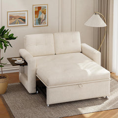 YOUDENOVA Sofá Cama 3 en 1, Sillón Cama multifunción, Sofá reclinable con Respaldo Regulable en 5 Posiciones, Sofá Cama para 2 Personas con Mesa y