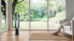 2025 Ventilador de torre Dyson AM07 blanco/plateado