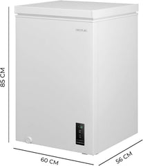 Cecotec Congelador Horizontal 143L Bolero CoolMarket Chest 143P White E. Cesta con Asas, Control Electrónico LED, UltraContact D-Cool, Dual Function,
