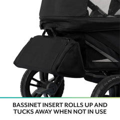 2-in-1 All-Terrain Baby Stroller Wagon with Canopy and Storage - Gray