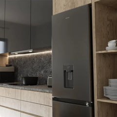 Cecotec Frigorífico Combi 2 Puertas con dispensador de agua Bolero CoolMarket Combi 296 DF WD Dark E. 296L, 60cm de ancho, Funciones FastCooling,