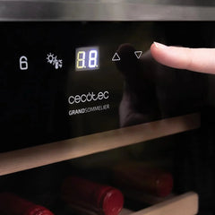 Cecotec Vinoteca 34 botellas Bolero grandsommelier 34030 inox compressor, 80 L, Enfriamiento por compresor, Temperatura regulable de 5 a 18oC, Control
