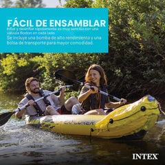 Intex Explorer K2 Kayak, 2-Person Inflatable Kayak Set with Aluminum Oars and High Output Air Pump