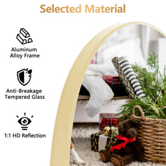 64x21 Full Length Floor Mirror, Large Full Body Aluminum Alloy Frame Standing Mirror with Stand and Wall Mount Option