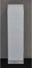 möbelando Rolloschrank Jalousienschrank Büroschrank Schrank Aktenschrank Organizer I Beton/Weiß