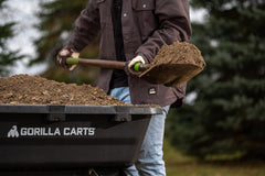 7-Cubic-Foot Poly Dump Garden Cart with No-Flat Tires, 1,200-Lb. Capacity, Black