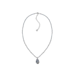 Caivera Plated Brass Beaded Teardrop Necklace – 16.5 inch + 3 inch Extender
