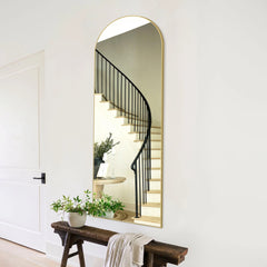 64x21 Full Length Floor Mirror, Large Full Body Aluminum Alloy Frame Standing Mirror with Stand and Wall Mount Option