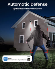 Wireless Outdoor Security Camera System – 2K HD, 166° Wide Angle, 100% Wire-Free, No Monthly Fees