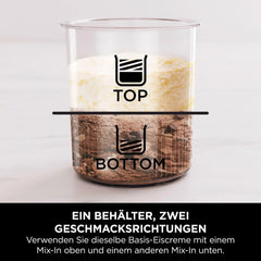 Ninja CREAMi Deluxe Eis-und Eisgetränkmaschine mit 2 Bechern, 10 Funktionen, macht Eiscreme, Gelato, Sorbet, Frozen Yoghurt, Milchshakes, Slushi &