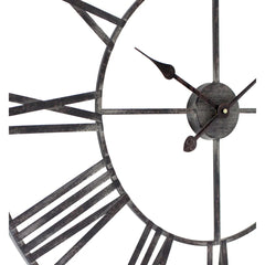 Modern Round Metal Wall Clock, Decorative Circular Hanging Clock for Living Room, Bedroom and Office