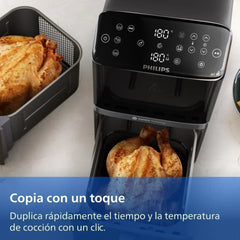 Philips Airfryer Series 4000 Double Vertical Basket 10L – RapidAir Technology, Sync, 2 Baskets at Once, 45% Less Space, PFAS Free Ceramic Coating,
