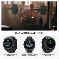 Garmin fēnix 8-51mm - Reloj de Alto Rendimiento GPS Multideporte con Pantalla táctil AMOLED, Linterna LED, Altavoz y micrófono Integrados, Mapas y