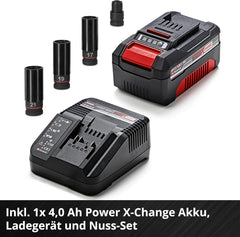 Einhell Professional Akku-Schlagschrauber IMPAXXO 18/450 (1x4,0Ah) Power X-Change (18 V, 450 Nm, Brushless, Außenvierkant-Aufnahme, inkl. 4 Ah Akku,