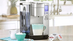 Single-Serve Coffee Maker with 72-Ounce Reservoir, Programmable Brewing and Hot Water Dispenser, Stainless Steel