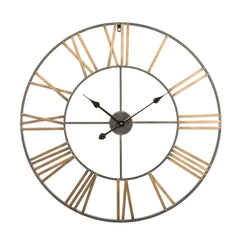 Modern Round Metal Wall Clock, Decorative Circular Hanging Clock for Living Room, Bedroom and Office