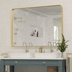 Wall Mirror Vanity Mirror, Bathroom Mirror with Rounded Corners, 1 Piece