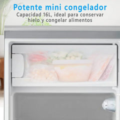 Midea Nevera pequeña 113L con Congelador - Mini frigorífico pequeño para la Habitación/Caravana/Camping - Mini Bar Bajo Consumo - Frigorifico Bajo