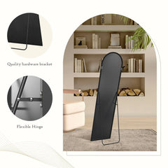 Full Length Mirror with Stand, Aluminum Alloy Frame Full Body Floor Mirror for Bedroom and Cloakroom
