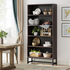 70.87 Inch Tall 5-Tier Bookcase, Large Bookshelf with 31.5 Inch Wide Storage