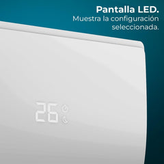Cecotec Aire Acondicionado Split AirClima 9000 Smartfresh. 9000 BTU, Motor DC, Bomba de Calor, Mando a distancia, Pantalla LED, Sistema Inverter, 5