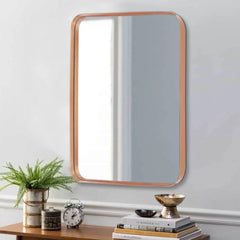 Wall Mirror Vanity Mirror, Bathroom Mirror with Rounded Corners, 1 Piece