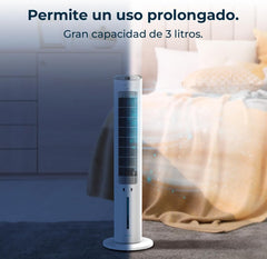 Cecotec Climatizador Evaporativo EnergySilence 2000 SkyCool. 60W, Depósito de 3L, Compatible con Aceites esenciales, 3 Velocidades, Oscilación de 50o,