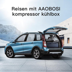 AAOBOSI 72L Kompressor Kühlbox, Dual Zone, Camping Kühlschrank mit APP, -20°C bis 20°C, USB-Handy-Ladung, LED-Beleuchtung, 12/24V und 100-240V,