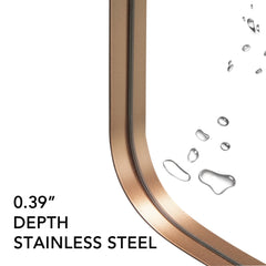Wall Mirror Vanity Mirror, Bathroom Mirror with Rounded Corners, 1 Piece