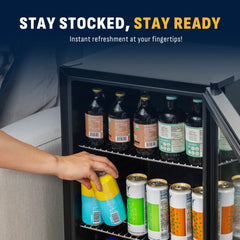 2026 Newair Refrigerador de Bebidas Independiente de Acero Inoxidable – 126 Latas – 18,9"