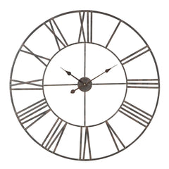 Modern Round Metal Wall Clock, Decorative Circular Hanging Clock for Living Room, Bedroom and Office