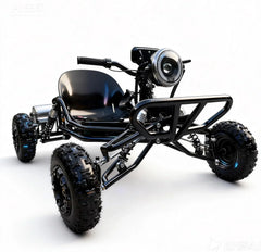 Kart Eléctrico 48V para Adultos y Niños - Motor 2000W (12-37 mph), Llantas Todo Terreno 6'', Batería 10.4Ah (Autonomía 12+ Millas), Capacidad 200 kg,