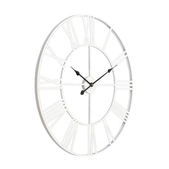 Modern Round Metal Wall Clock, Decorative Circular Hanging Clock for Living Room, Bedroom and Office
