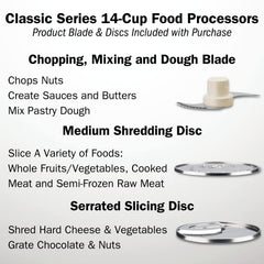14-Cup Food Processor, Stainless Steel Vegetable Chopper for Mincing, Chopping, Slicing and Food Preparation