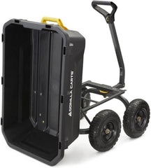 7-Cubic-Foot Poly Dump Garden Cart with No-Flat Tires, 1,200-Lb. Capacity, Black