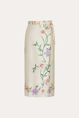 Frances Floral Silk Midi Skirt