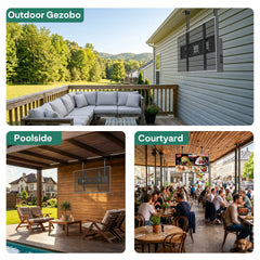 Outdoor TV Dual-Pole Ceiling Mount