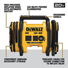 20V Cordless Tire Inflator, Compact and Portable, with Automatic Shut-Off and LED Light