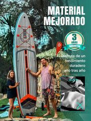 Niphean (Extra Grande) Tabla Paddle Surf Hinchable para 2+1 Personas/Familia, Paddle Surf con (Apto para Principiantes) Aleta Equilibrada, Funda